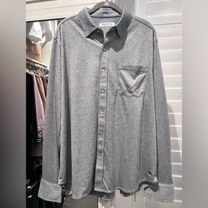 Tommy Bahama Gray Herringbone Shirt